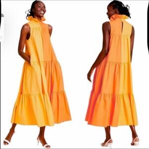 Christopher John Rogers x Target Color Block Tiered Maxi Dress - size Large